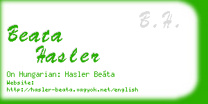 beata hasler business card
